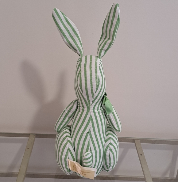 Set Of Two Fabric Cottagecore Shabby Chic Spring Easter Rabbits. - Picture 4 of 10